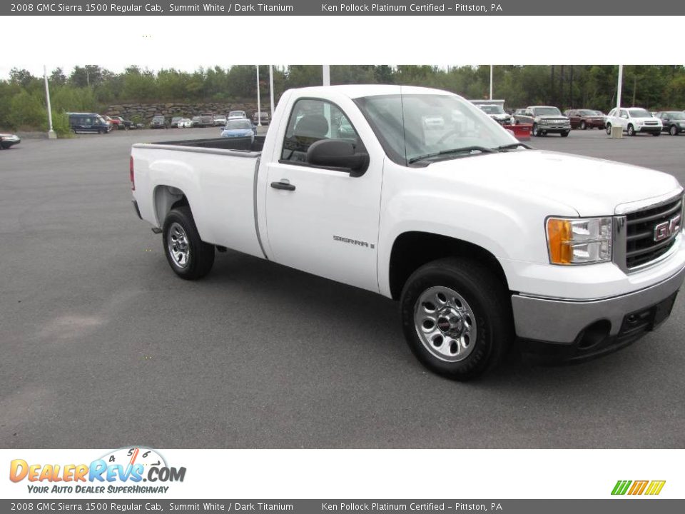 2008 GMC Sierra 1500 Regular Cab Summit White / Dark Titanium Photo #7