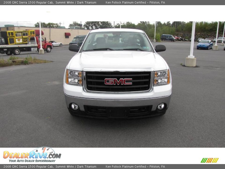 2008 GMC Sierra 1500 Regular Cab Summit White / Dark Titanium Photo #8
