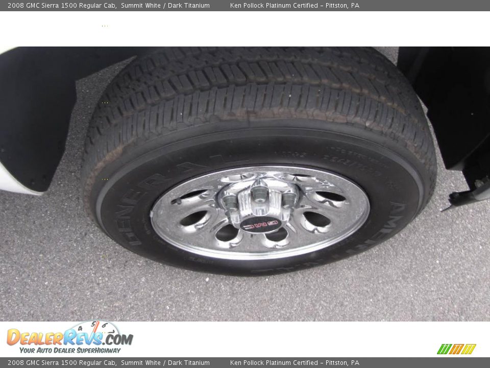 2008 GMC Sierra 1500 Regular Cab Summit White / Dark Titanium Photo #12