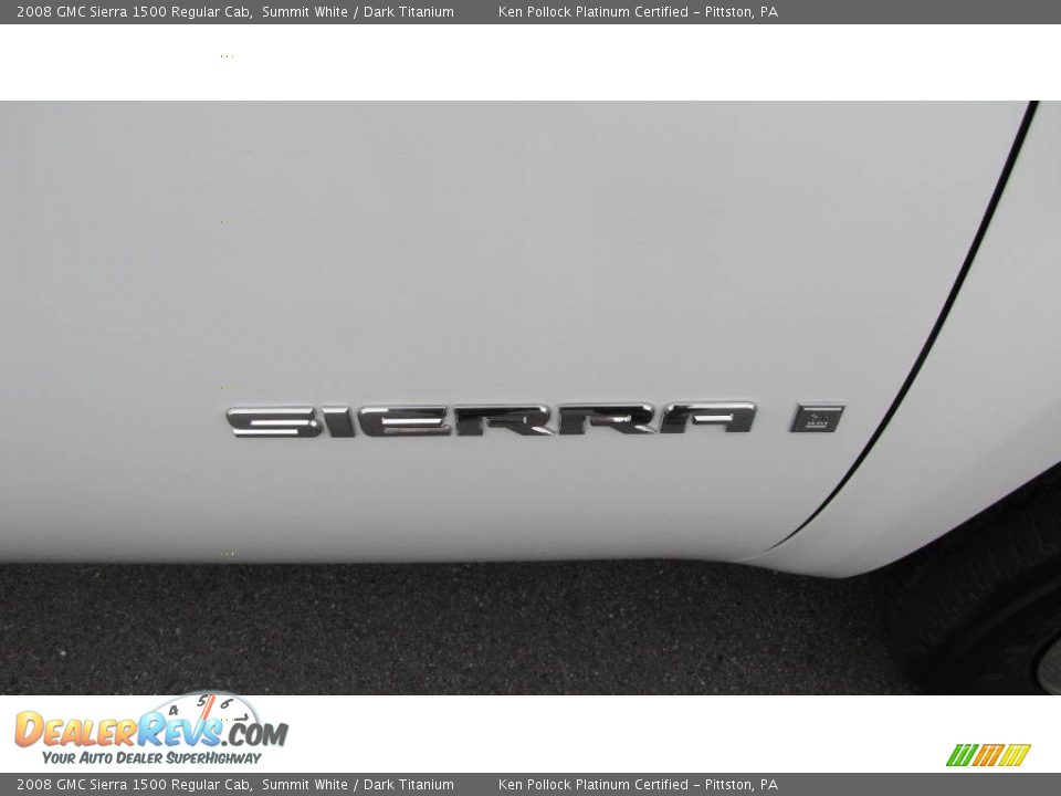 2008 GMC Sierra 1500 Regular Cab Summit White / Dark Titanium Photo #13