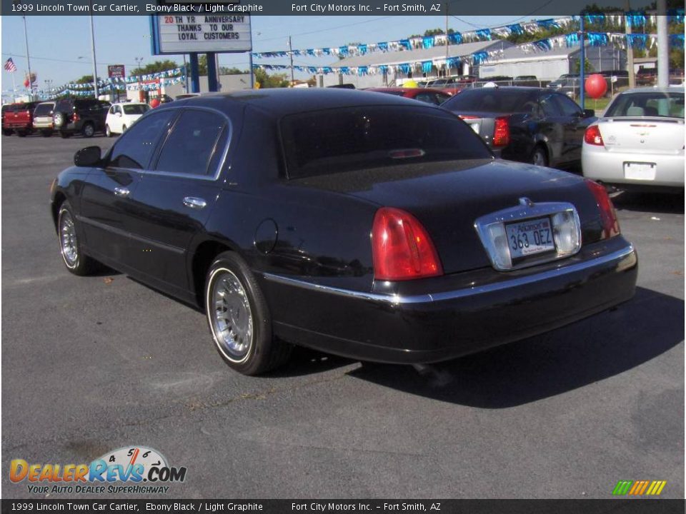 1999 Lincoln Town Car Cartier Ebony Black / Light Graphite Photo #2