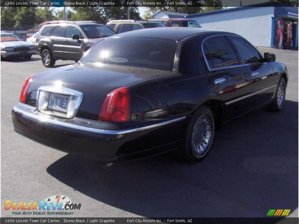 1999 Lincoln Town Car Cartier Ebony Black / Light Graphite Photo #3