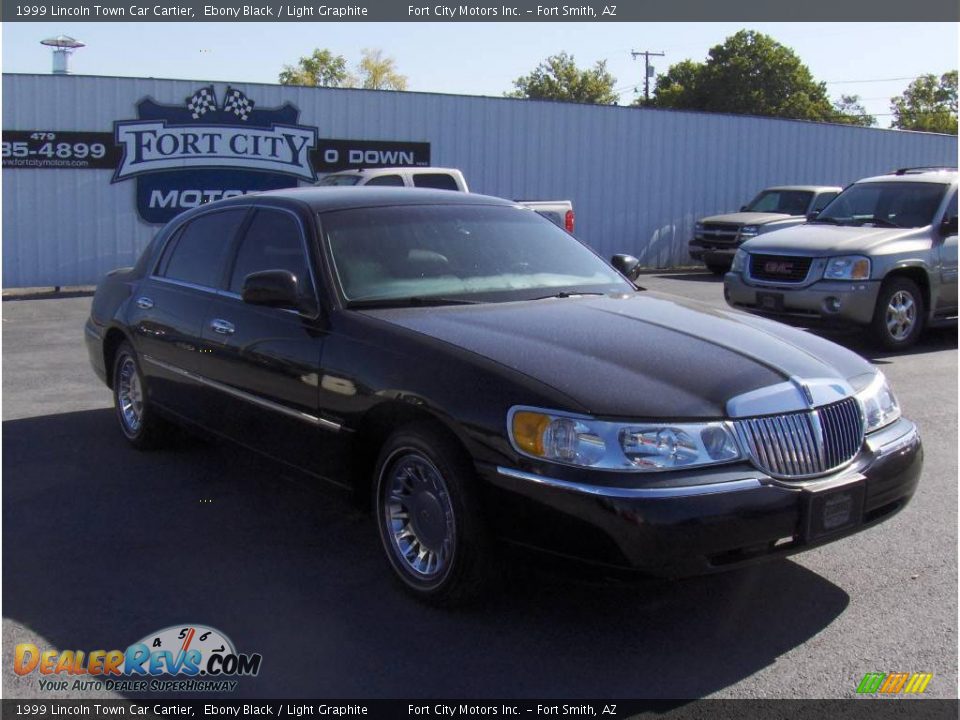 1999 Lincoln Town Car Cartier Ebony Black / Light Graphite Photo #4