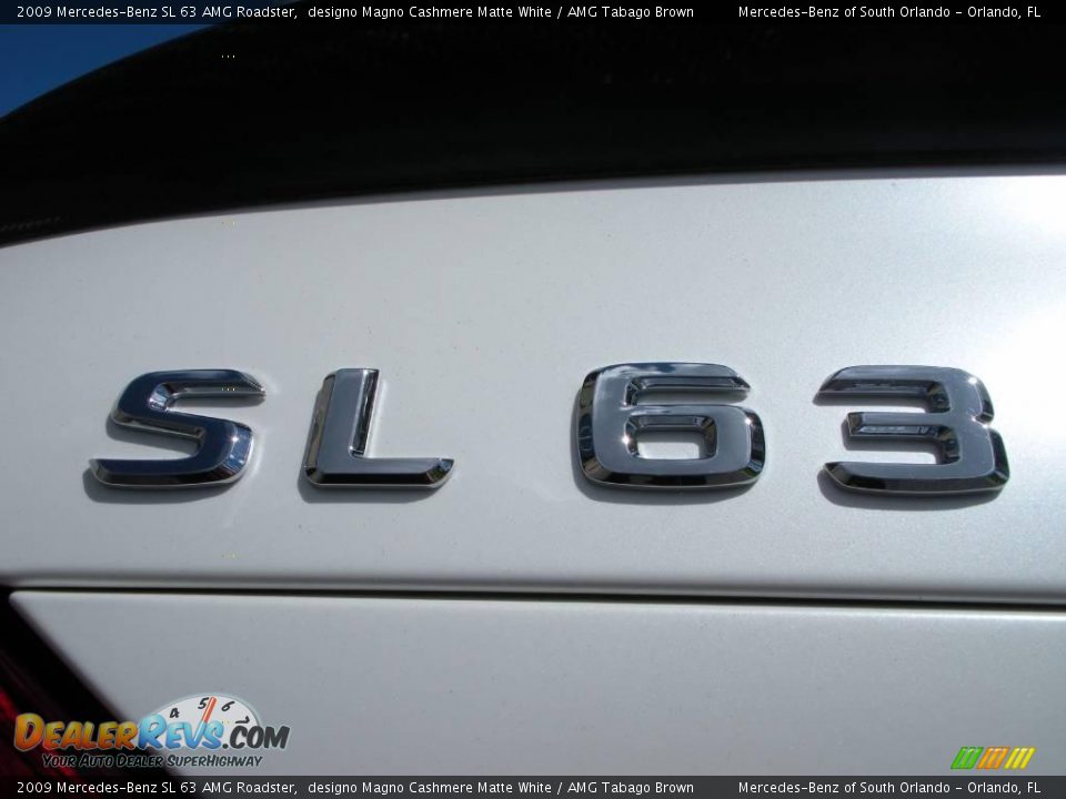 2009 Mercedes-Benz SL 63 AMG Roadster designo Magno Cashmere Matte White / AMG Tabago Brown Photo #8