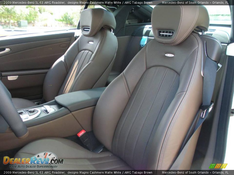 2009 Mercedes-Benz SL 63 AMG Roadster designo Magno Cashmere Matte White / AMG Tabago Brown Photo #13