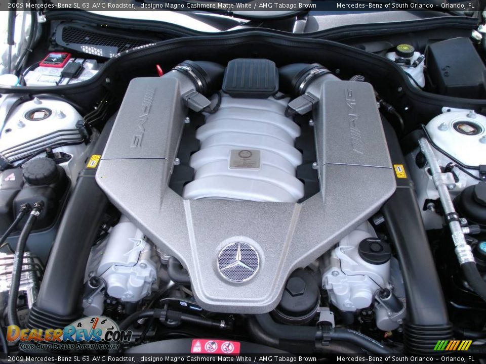 2009 Mercedes-Benz SL 63 AMG Roadster designo Magno Cashmere Matte White / AMG Tabago Brown Photo #24
