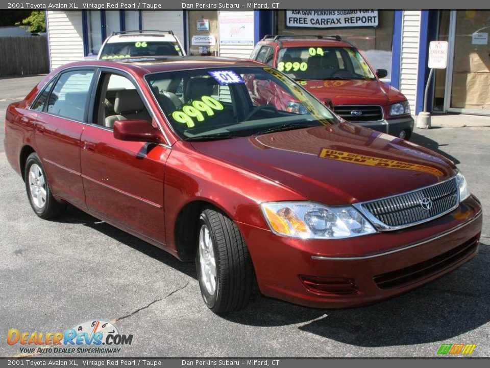 2001 Toyota Avalon XL Vintage Red Pearl / Taupe Photo #3