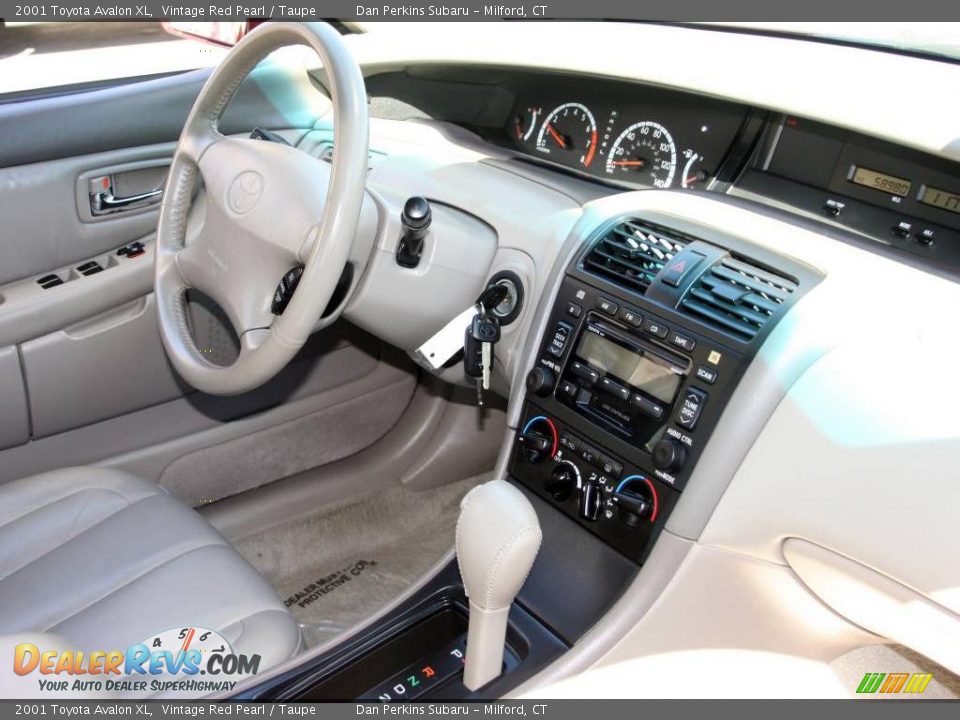 2001 Toyota Avalon XL Vintage Red Pearl / Taupe Photo #5