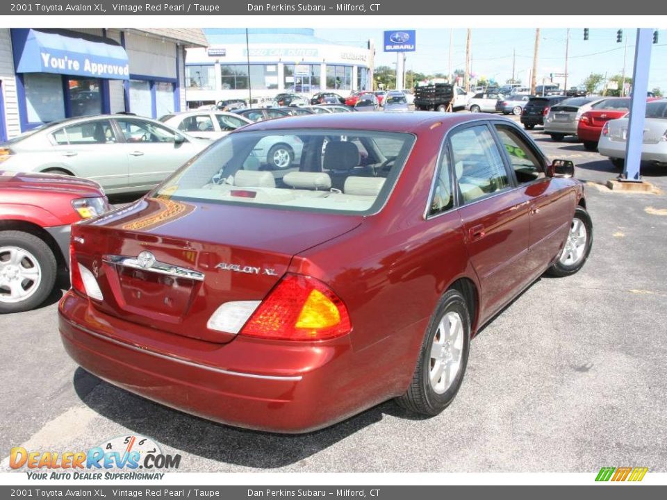 2001 Toyota Avalon XL Vintage Red Pearl / Taupe Photo #6