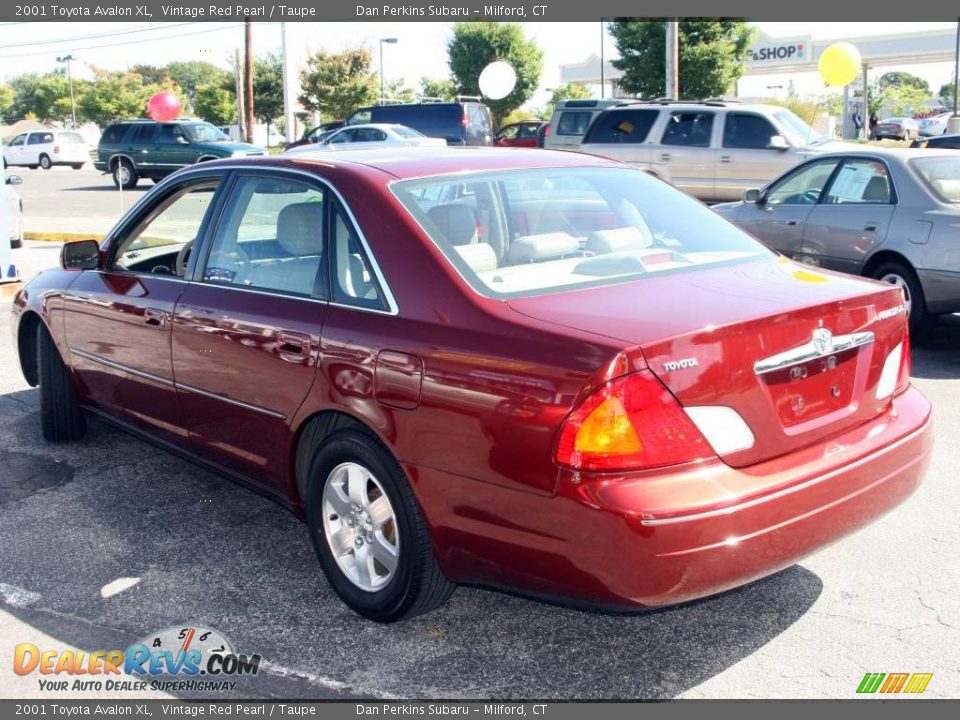 2001 Toyota Avalon XL Vintage Red Pearl / Taupe Photo #7