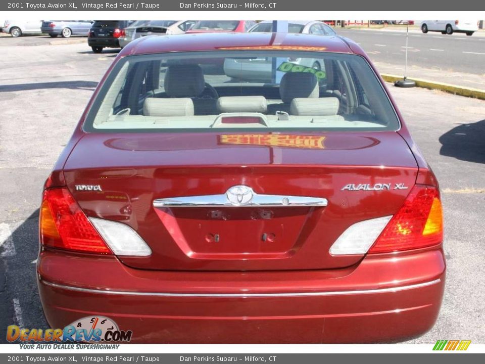 2001 Toyota Avalon XL Vintage Red Pearl / Taupe Photo #8