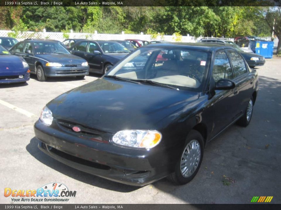 1999 Kia Sephia LS Black / Beige Photo #1