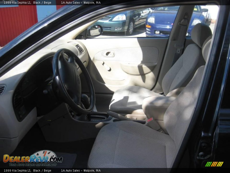 1999 Kia Sephia LS Black / Beige Photo #3