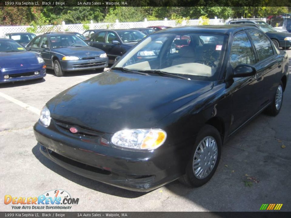 1999 Kia Sephia LS Black / Beige Photo #7