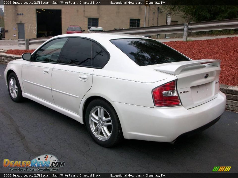2005 Subaru Legacy 2.5i Sedan Satin White Pearl / Charcoal Black Photo #3