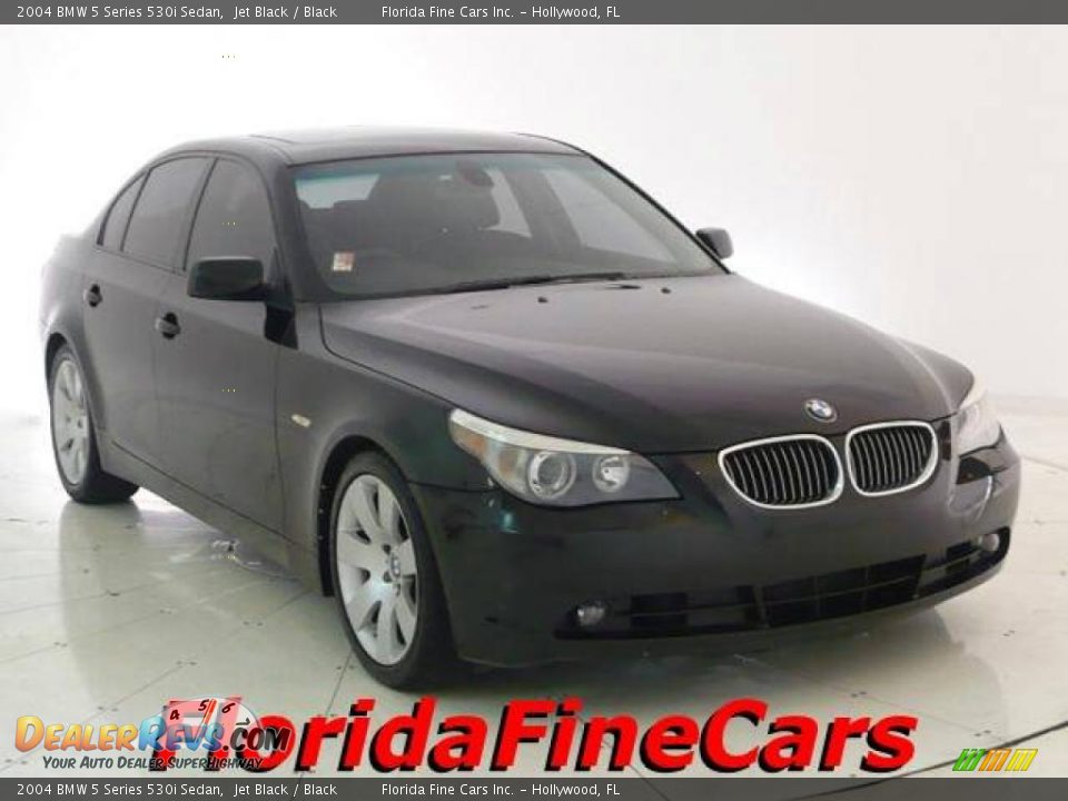 2004 BMW 5 Series 530i Sedan Jet Black / Black Photo #1