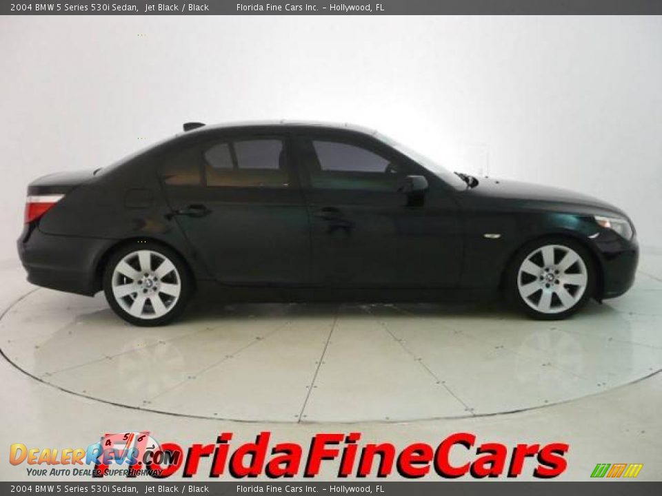 2004 BMW 5 Series 530i Sedan Jet Black / Black Photo #4