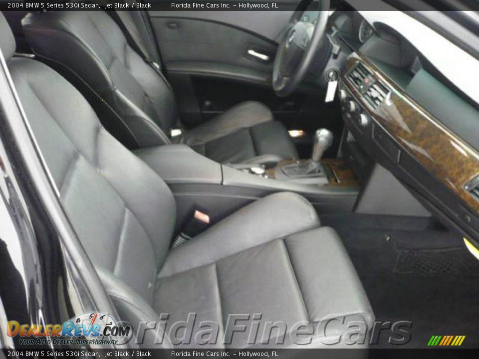 2004 BMW 5 Series 530i Sedan Jet Black / Black Photo #13