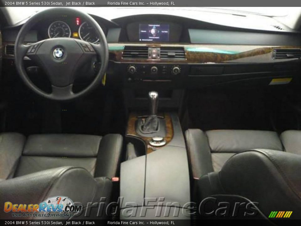 2004 BMW 5 Series 530i Sedan Jet Black / Black Photo #16
