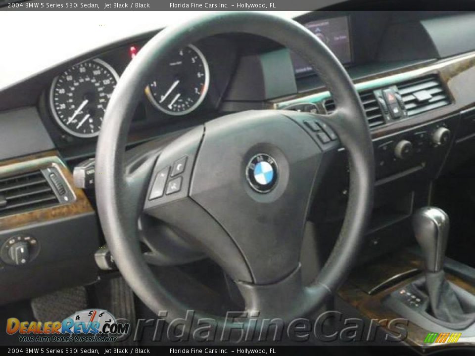 2004 BMW 5 Series 530i Sedan Jet Black / Black Photo #17