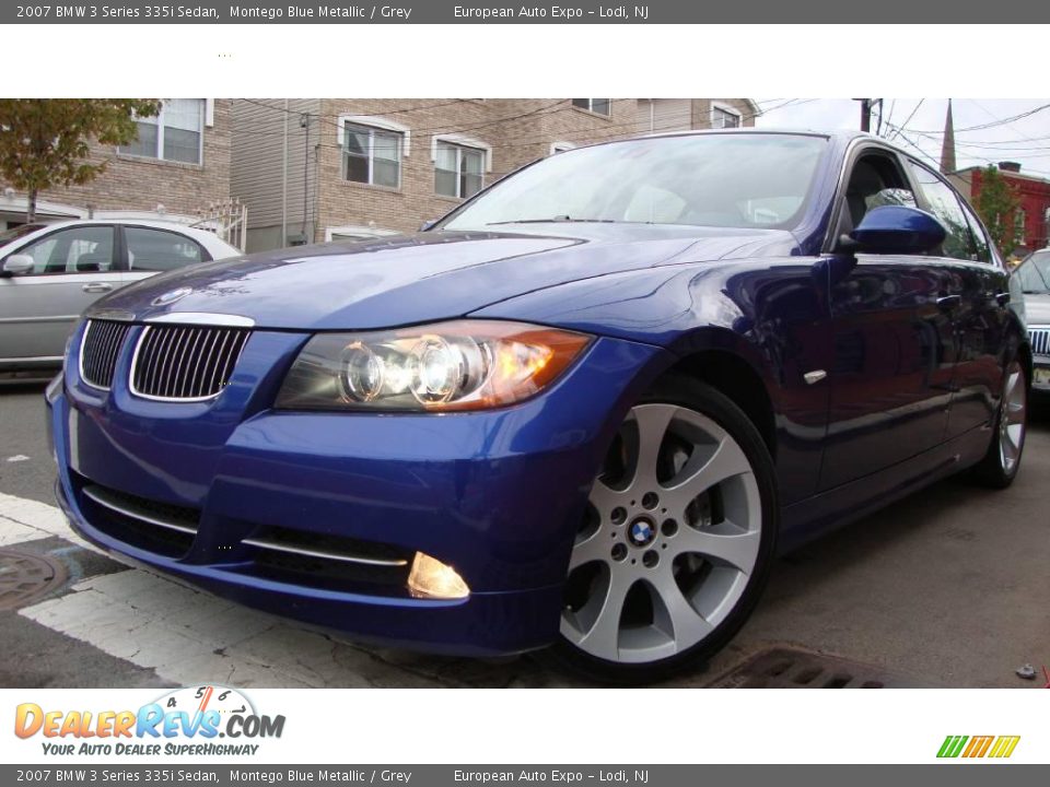 2007 BMW 3 Series 335i Sedan Montego Blue Metallic / Grey Photo #1