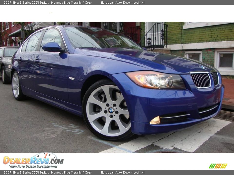 2007 BMW 3 Series 335i Sedan Montego Blue Metallic / Grey Photo #2