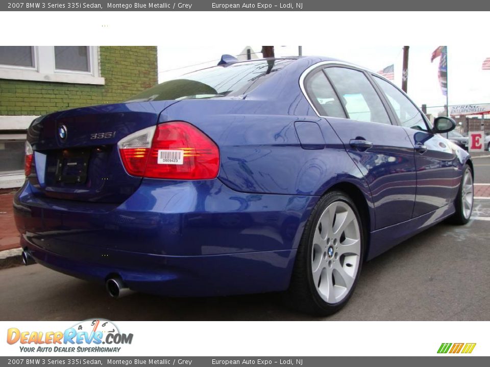2007 BMW 3 Series 335i Sedan Montego Blue Metallic / Grey Photo #3