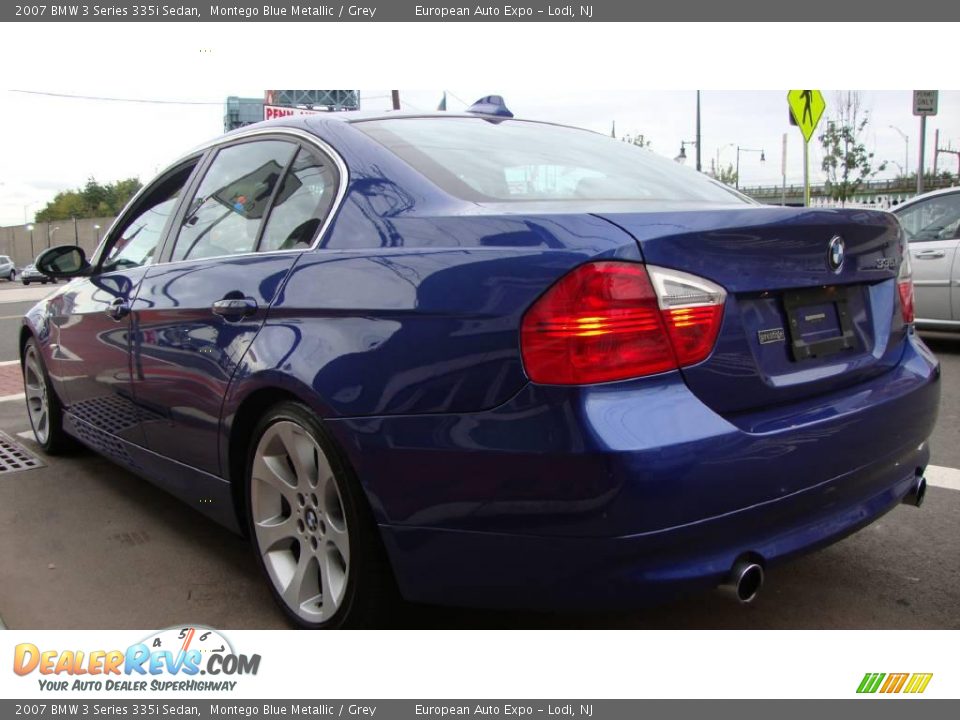 2007 BMW 3 Series 335i Sedan Montego Blue Metallic / Grey Photo #4