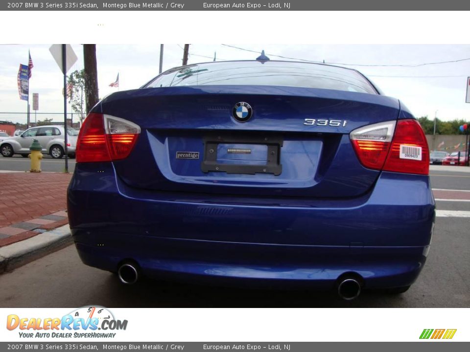 2007 BMW 3 Series 335i Sedan Montego Blue Metallic / Grey Photo #5