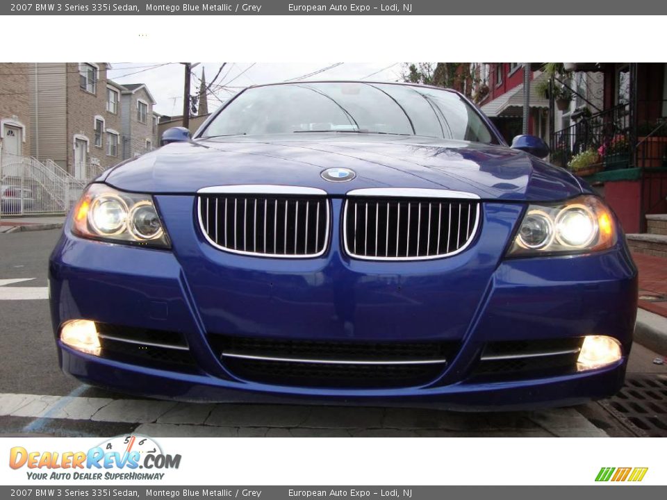 2007 BMW 3 Series 335i Sedan Montego Blue Metallic / Grey Photo #6