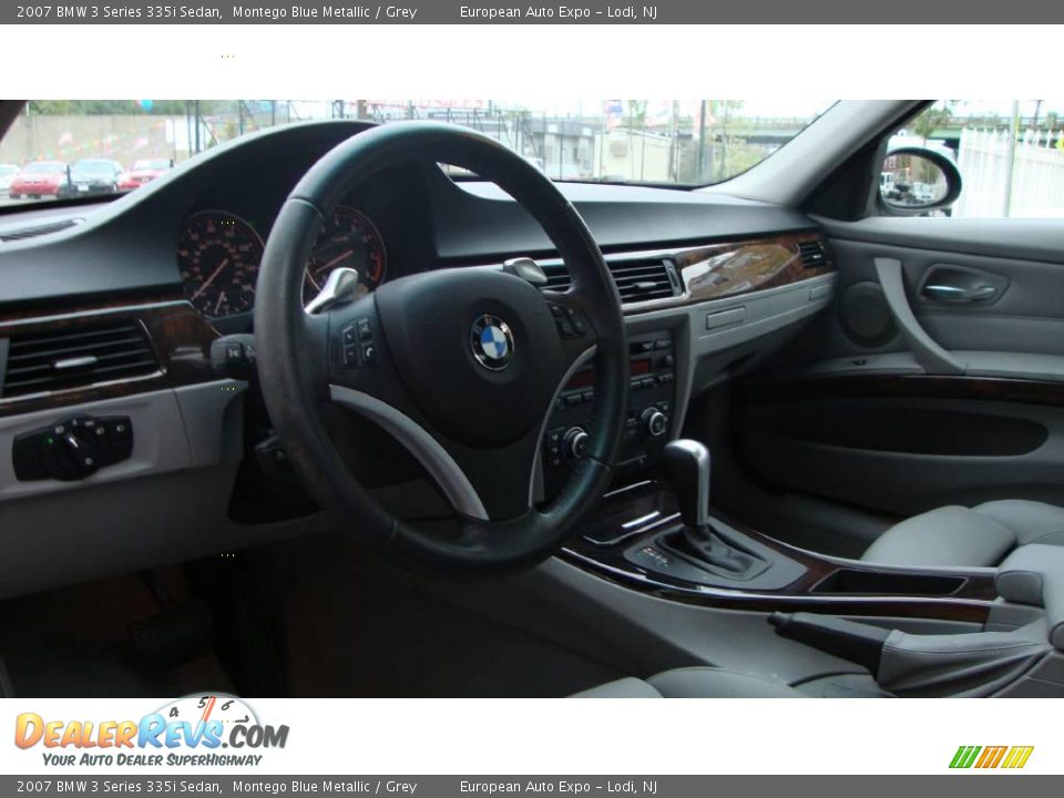 2007 BMW 3 Series 335i Sedan Montego Blue Metallic / Grey Photo #8