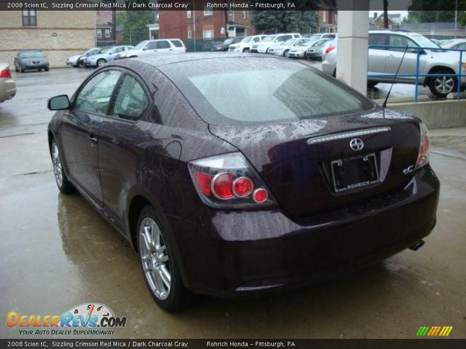 2008 Scion tC Sizzling Crimson Red Mica / Dark Charcoal Gray Photo #2