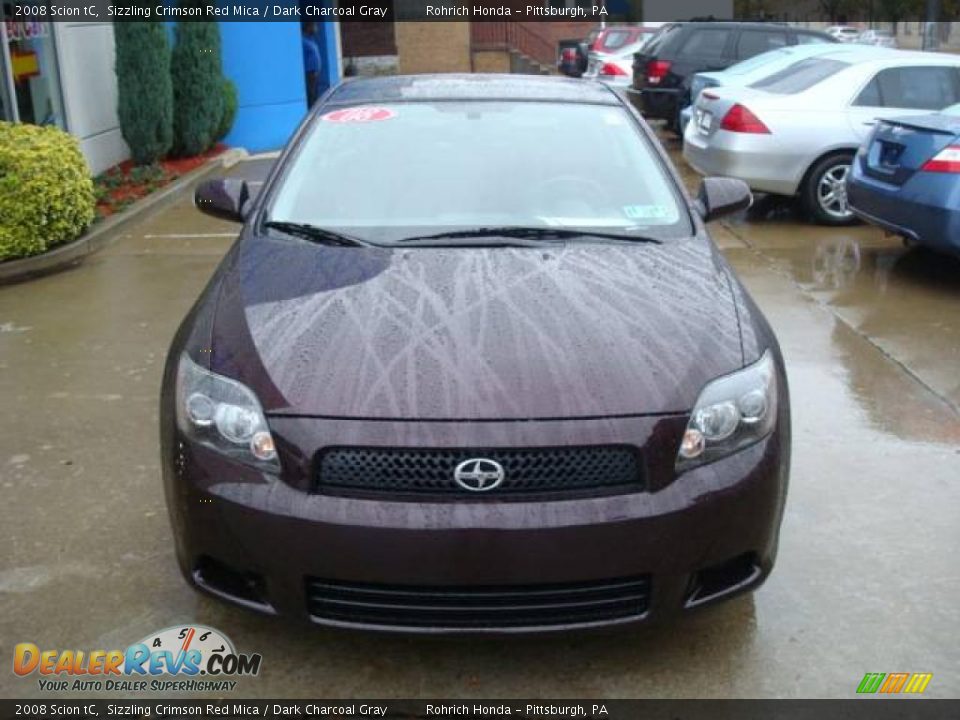 2008 Scion tC Sizzling Crimson Red Mica / Dark Charcoal Gray Photo #7
