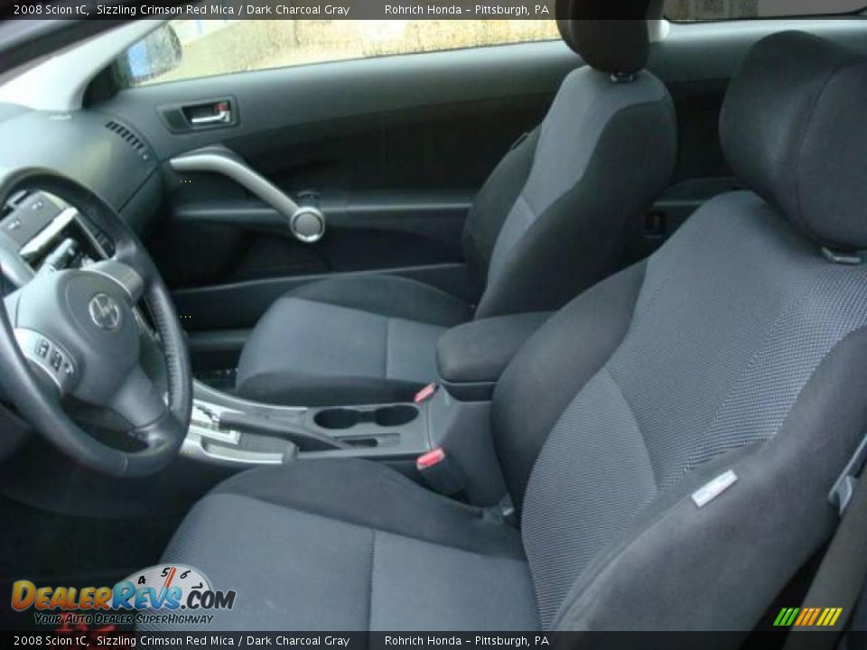 2008 Scion tC Sizzling Crimson Red Mica / Dark Charcoal Gray Photo #10