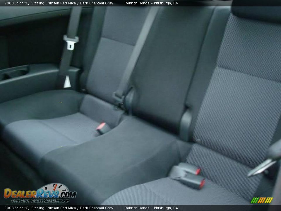 2008 Scion tC Sizzling Crimson Red Mica / Dark Charcoal Gray Photo #11