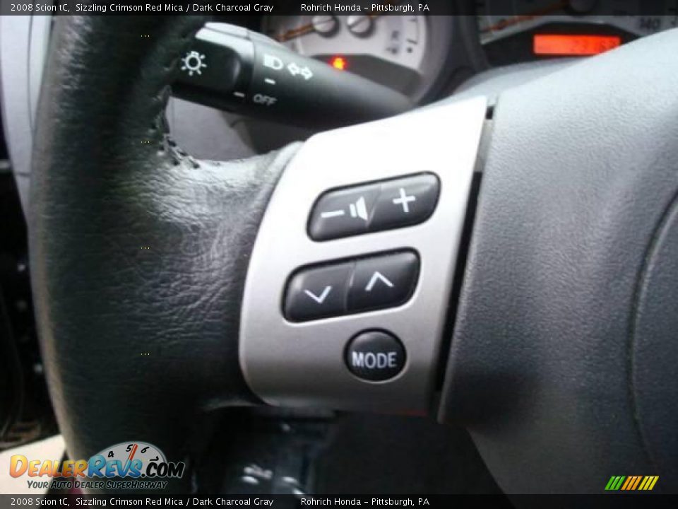 2008 Scion tC Sizzling Crimson Red Mica / Dark Charcoal Gray Photo #15