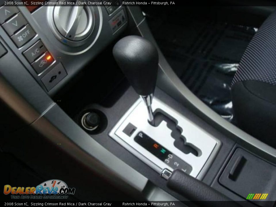 2008 Scion tC Sizzling Crimson Red Mica / Dark Charcoal Gray Photo #16
