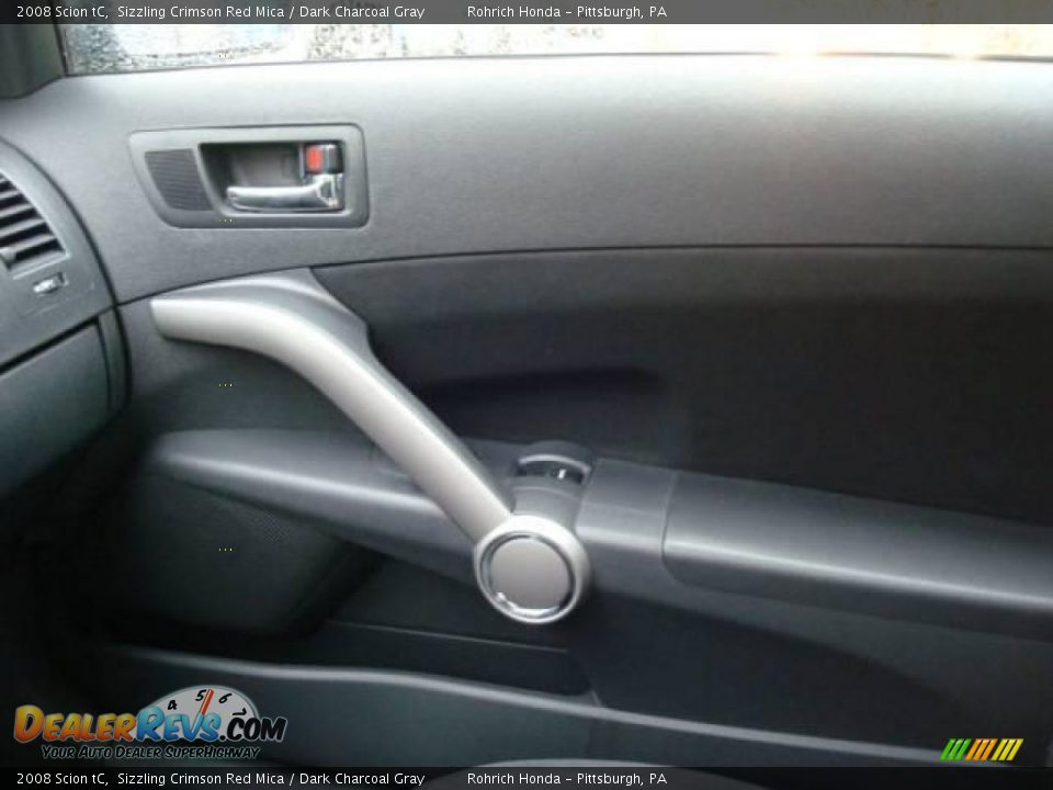 2008 Scion tC Sizzling Crimson Red Mica / Dark Charcoal Gray Photo #17