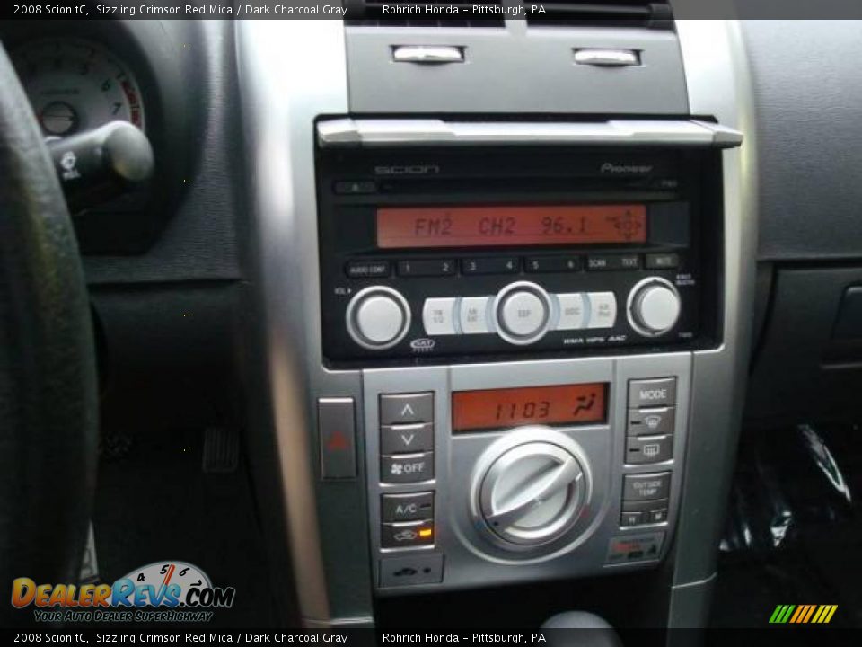 2008 Scion tC Sizzling Crimson Red Mica / Dark Charcoal Gray Photo #18