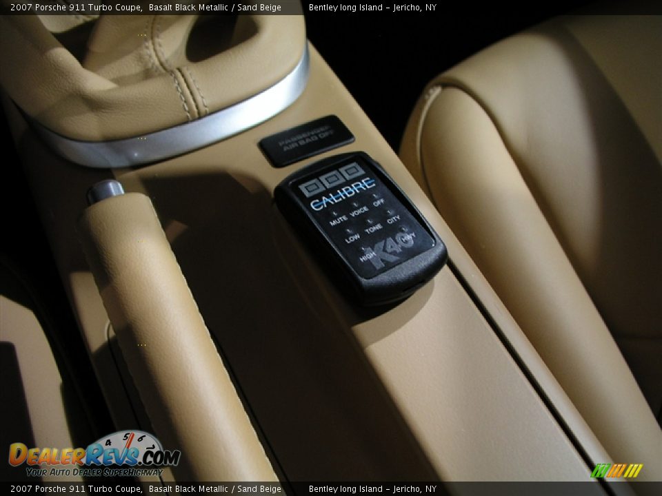2007 Porsche 911 Turbo Coupe Basalt Black Metallic / Sand Beige Photo #10
