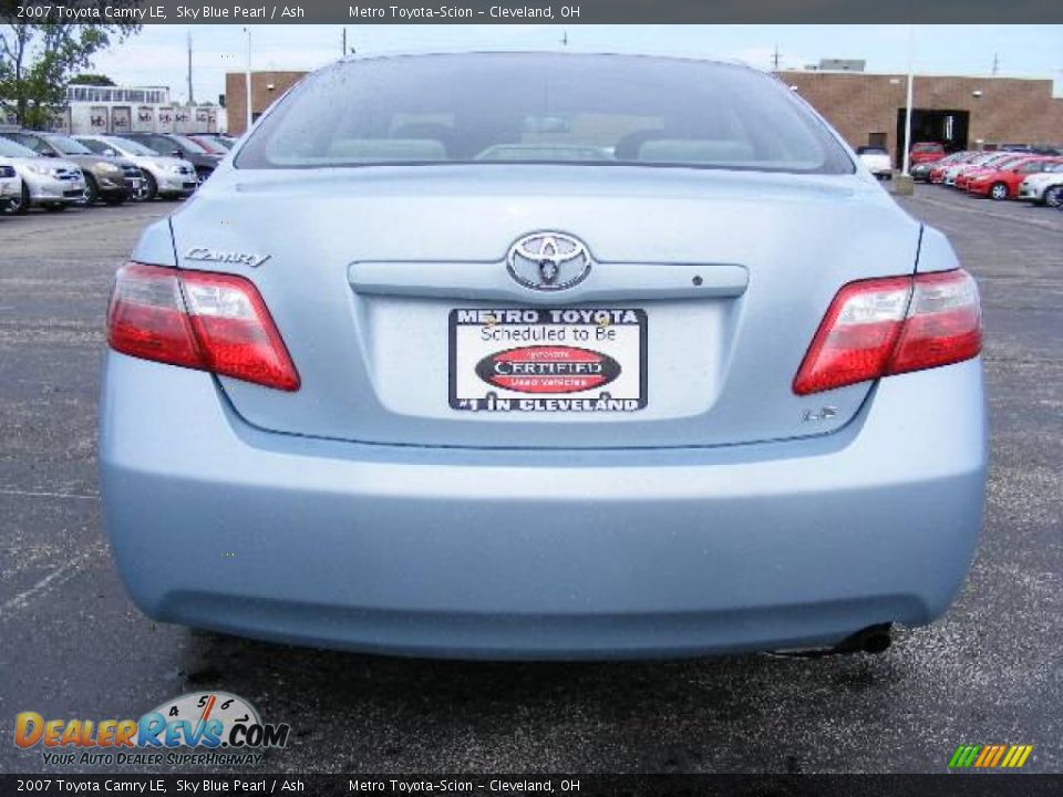 2007 Toyota Camry LE Sky Blue Pearl / Ash Photo #4
