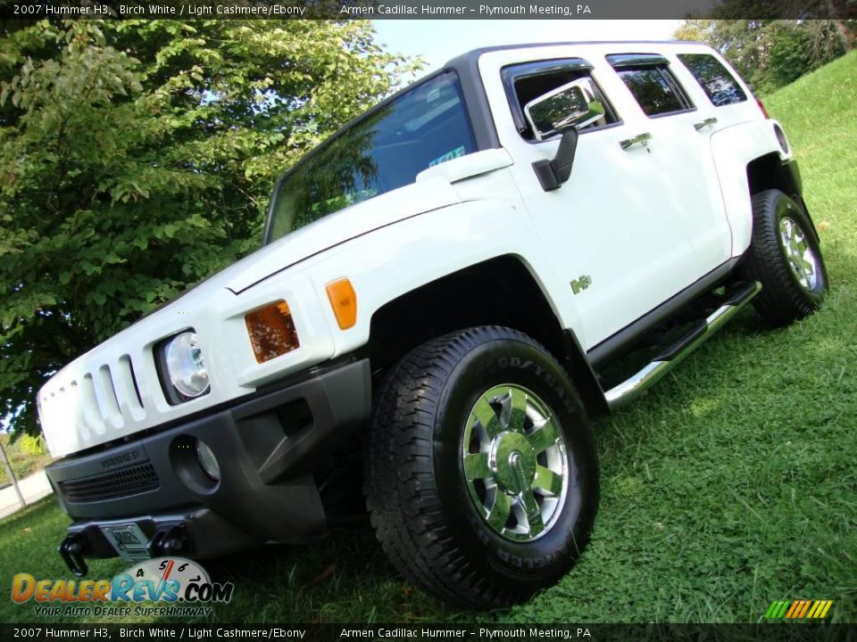 2007 Hummer H3 Birch White / Light Cashmere/Ebony Photo #1