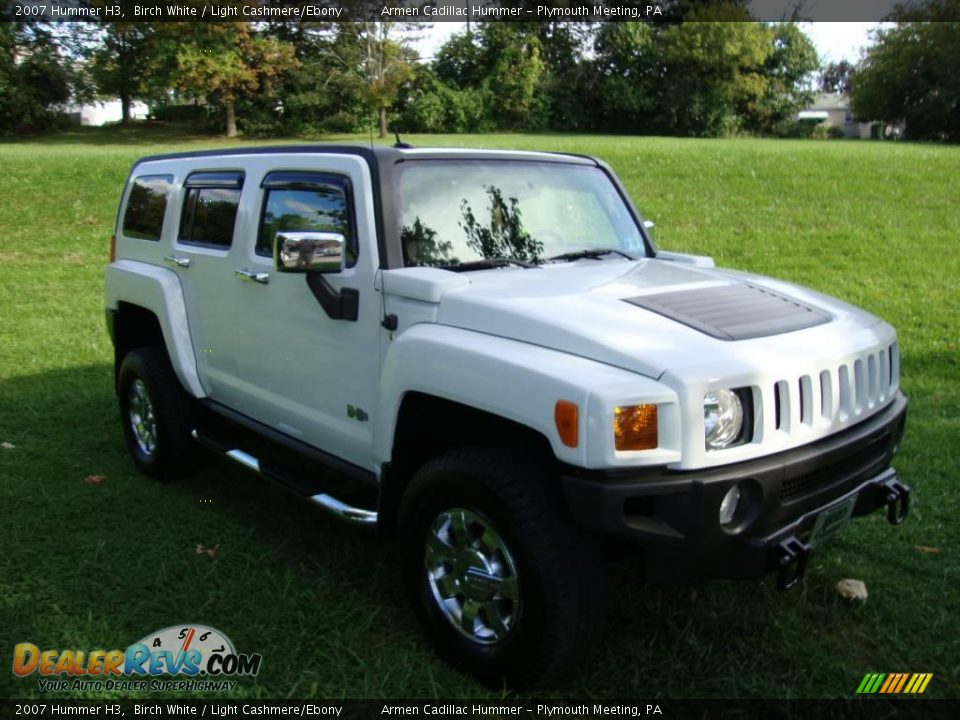 2007 Hummer H3 Birch White / Light Cashmere/Ebony Photo #4