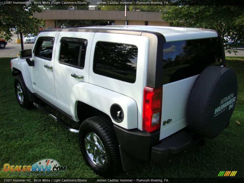 2007 Hummer H3 Birch White / Light Cashmere/Ebony Photo #6