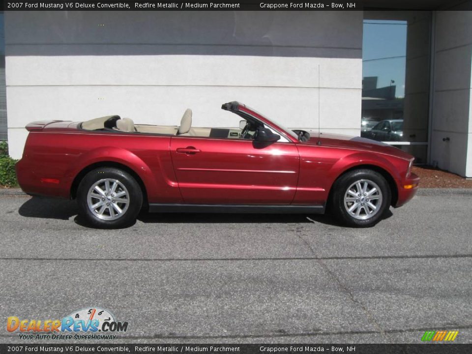 2007 Ford Mustang V6 Deluxe Convertible Redfire Metallic / Medium Parchment Photo #2