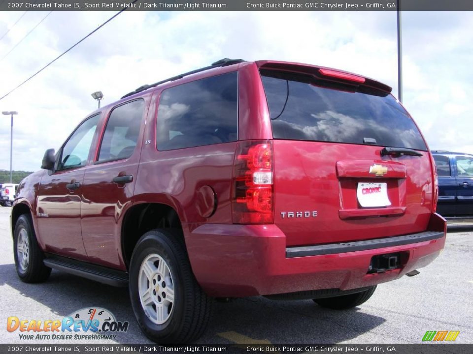 2007 Chevrolet Tahoe LS Sport Red Metallic / Dark Titanium/Light Titanium Photo #6