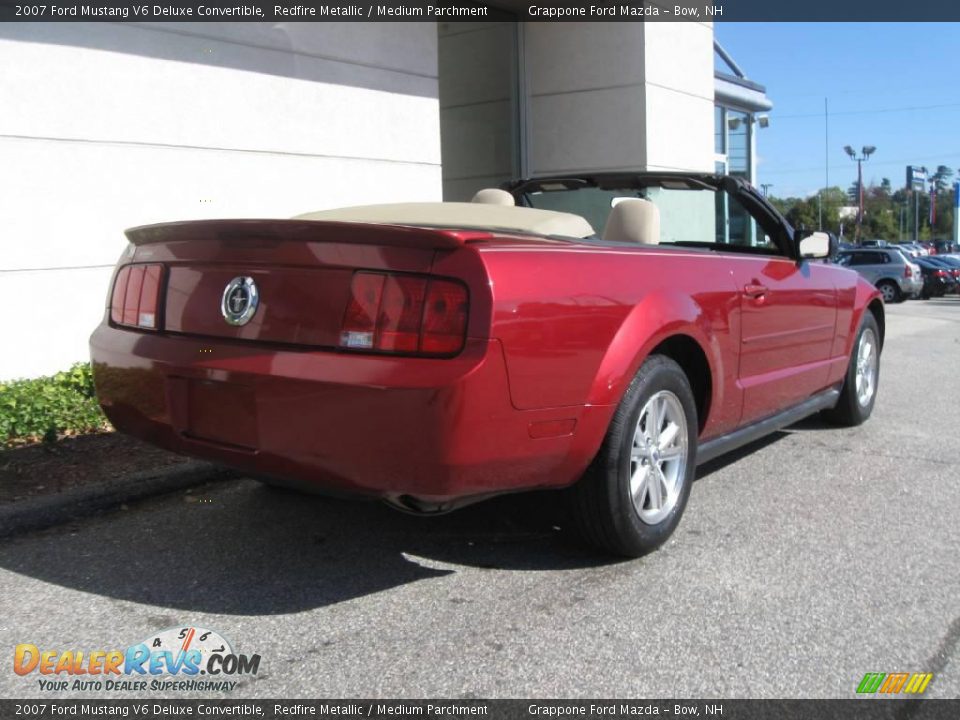 2007 Ford Mustang V6 Deluxe Convertible Redfire Metallic / Medium Parchment Photo #3