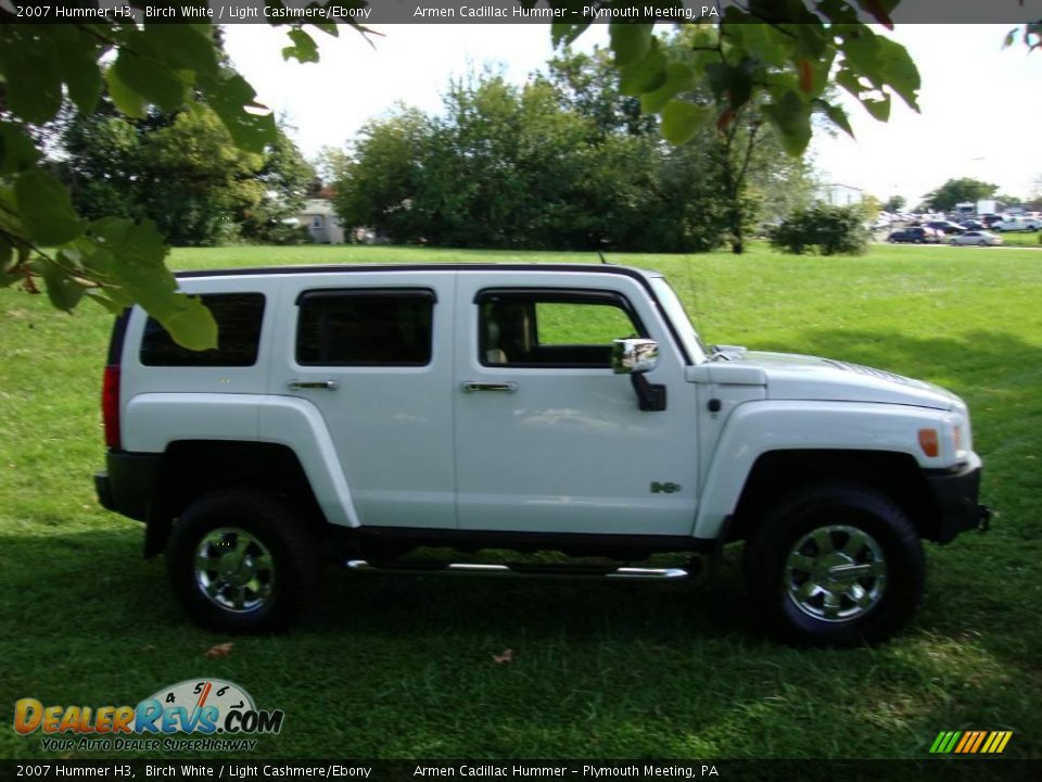 2007 Hummer H3 Birch White / Light Cashmere/Ebony Photo #10