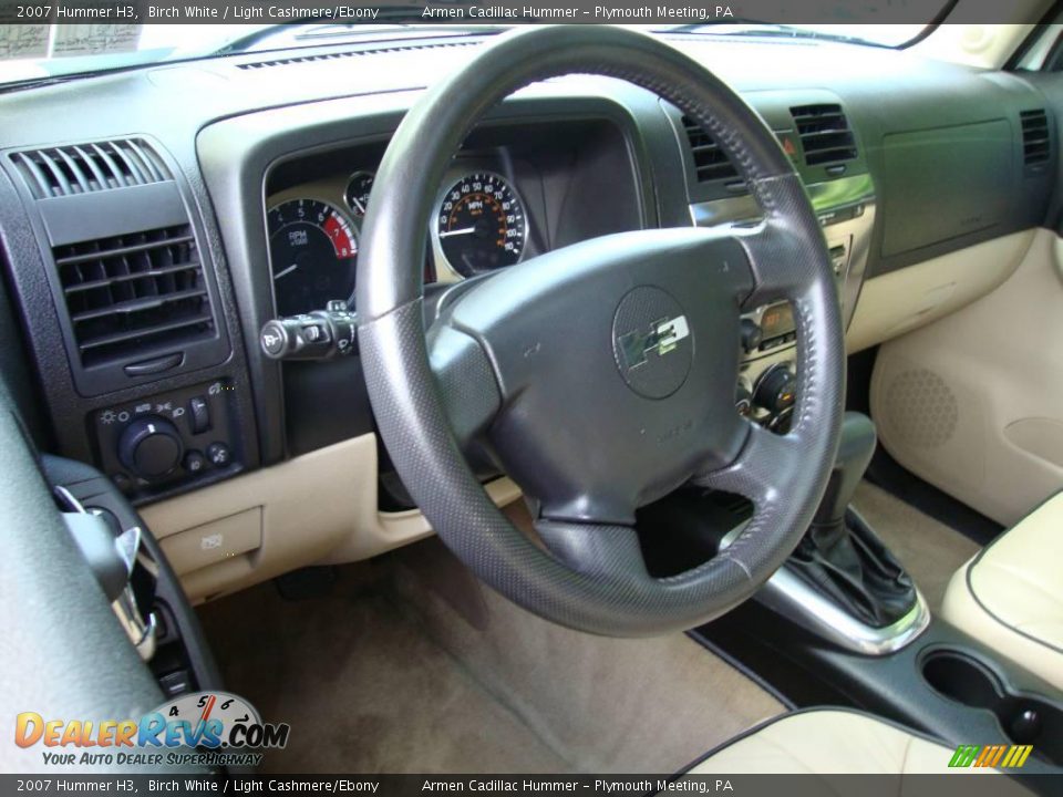 2007 Hummer H3 Birch White / Light Cashmere/Ebony Photo #13