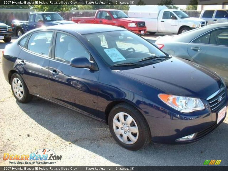 2007 Hyundai Elantra SE Sedan Regatta Blue / Gray Photo #1